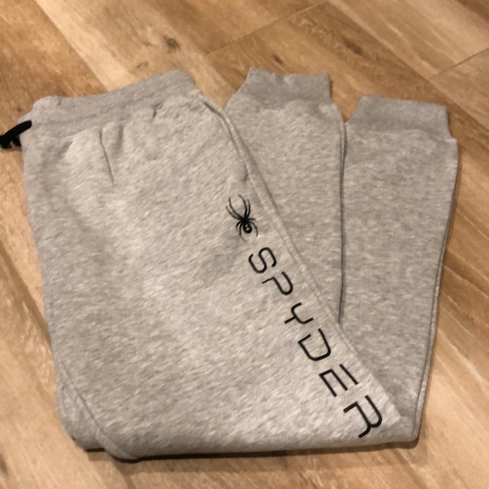 SPYDER fleece Joggers Size Large fits like XL - Picture 2 of 6